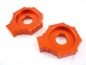 Preview: Achsblöcke orange passend für KTM 125 200 390 Duke RC
