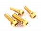 Preview: Gabelfuß Titanschrauben 4x M8x25 goldfarben passend für KTM EXC SX SMR Husaberg Husqvarna FE TE FS FC FX GasGas