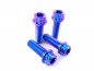 Preview: Lenkerklemmung Titanschrauben Violett-Blau 4x M8x25 passend für Husqvarna 701 FE FC FX KTM 690 SMC-R EXC SX F