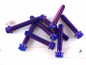Preview: Gabelbrücke Titanschrauben Blau-Lila gebrannt passend für Husqvarna FE TE FC FS, KTM EXC SixDays SX