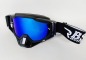 Preview: Downhill MTB Enduro Mountainbike Brille Skibrille Snowboardbrille Goggle DH-V6 Midnight Edition | Dark Blue Mirror