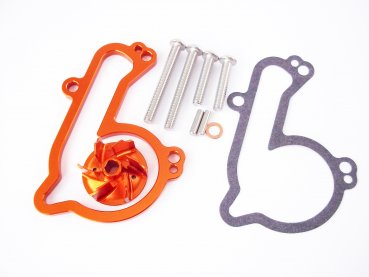 Tuning Wasserpumpe + Deckel Orange passend für KTM 250 350 SXF EXCF 2016-23