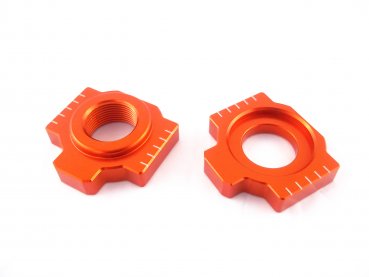 Achsblöcke orange  passend für KTM 690 SMC-R Enduro R Adventure Duke