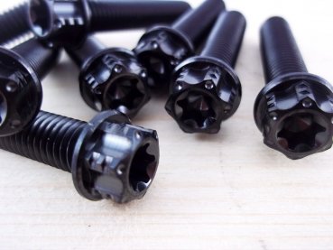 Preview: Gabelbrücke Titanschrauben schwarz M8x40 passend für KTM 690 SMC R Enduro Husqvarna 701 GasGas 700 SM ES