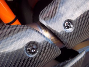 2 x Titanschraube für den Krümmer Hitzeschutz passend für KTM 690 SMC R Enduro R Husqvarna 701