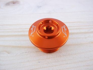 Öl Einfüllschraube M24x3 orange passend für KTM RFS 4T 250 400 450 520 525 540 560 SX SXS SMR EXC 2000-2007