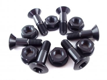 Titan Kettenrad Schrauben Set Schwarz passend für KTM 690 SMC R Enduro R EXC SX SXF SXS Husqvarna 701 FE FX FC FX FS Husaberg
