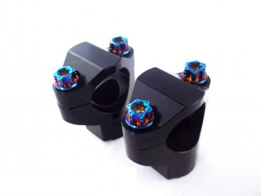 Preview: Lenkerklemmung Titanschrauben Blau-Lila 4x M8x25 passend für Husqvarna 701 FE FC FX KTM 690 SMC-R EXC SX F