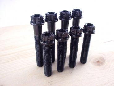 Gabelbrücke Titanschrauben Schwarz passend für KTM EXC EXCF SX SXF Husqvarna FE TE FC FS