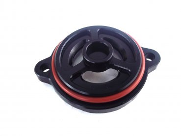 Preview: Ölfilterdeckel mit Schauglas schwarz passend für KTM 690 SMC R Enduro R Duke