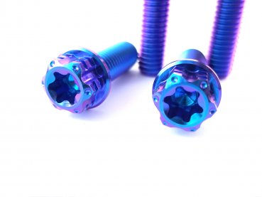 Lenkerklemmung Titanschrauben Violett-Blau 4x M8x25 passend für Husqvarna 701 FE FC FX KTM 690 SMC-R EXC SX F