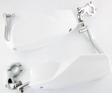 Handguards Handschützer Schwarz, Weiß, Carbon Optik passend für KTM 690 SMC SMCR Enduro R