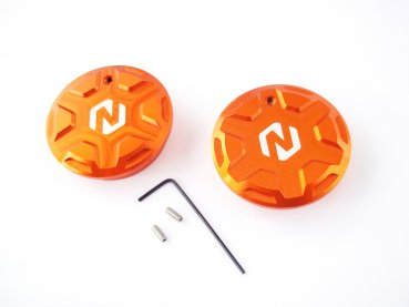 Schwingarmbolzen Abdeck Kappen Orange passend für KTM 690 SMC R Enduro R 2008-24