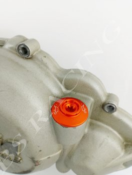 Öl Einfüllschraube M24x3 orange passend für KTM RFS 4T 250 400 450 520 525 540 560 SX SXS SMR EXC 2000-2007
