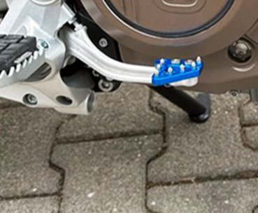 Fußbremshebelauftritt + Schalthebel Spitze blau passend für Husqvarna 701