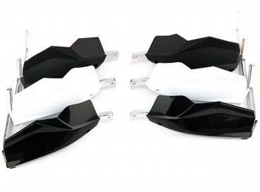 Handguards Handschützer Schwarz, Weiß, Carbon Optik passend für Husqvarna 701 Supermoto Enduro