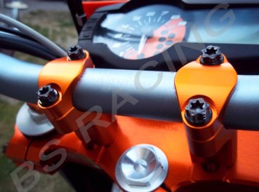 Lenkerbefestigung orange eloxiert  passend für KTM 690 SMC R Enduro R