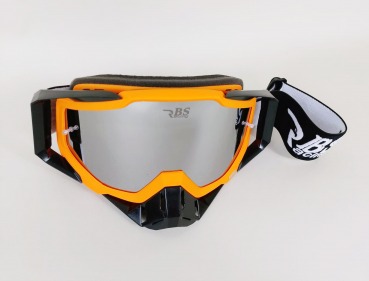 Downhill MTB Enduro Mountainbike Brille Skibrille Snowboardbrille Goggle DH-V5 Shift Edition | Orange Grey Mirror