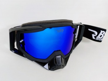 Downhill MTB Enduro Mountainbike Brille Skibrille Snowboardbrille Goggle DH-V6 Midnight Edition | Dark Blue Mirror