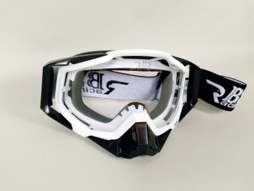 Downhill MTB Enduro Mountainbike Brille Skibrille Snowboardbrille Goggle DH-V1 Pure White Clear