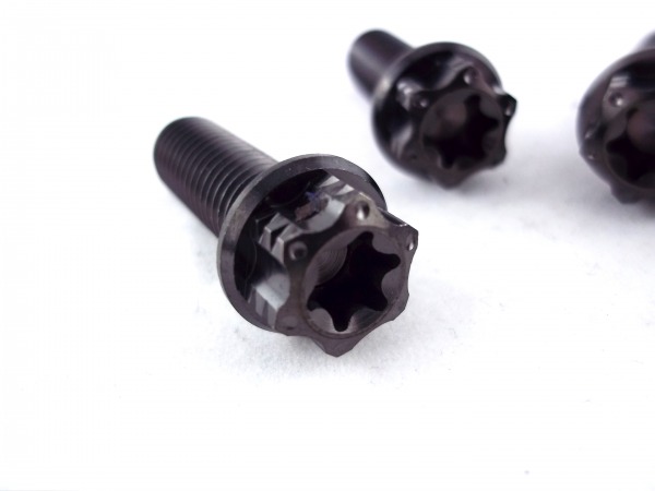 Gabelfuß Titanschrauben 4x M8x25 schwarz passend für KTM EXC SX SMR Husaberg Husqvarna FE TE FS FC FX GasGas