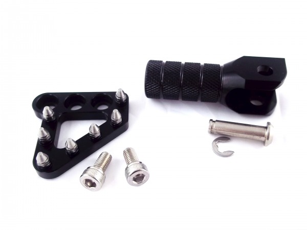 Fußbremshebelauftritt + Schalthebel Spitze Schwarz  passend für KTM 690 SMC R Enduro R 2008-2026