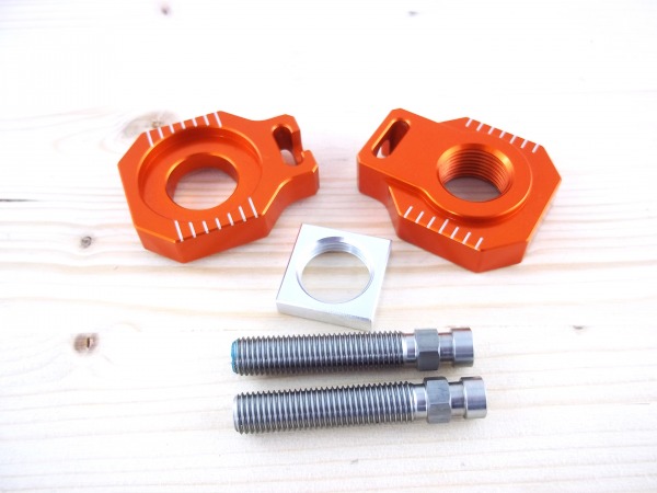 Achsblöcke orange passend für KTM SX SX F EXC F XC 125-530