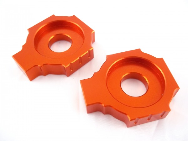 Achsblöcke orange passend für KTM 125 200 390 Duke RC