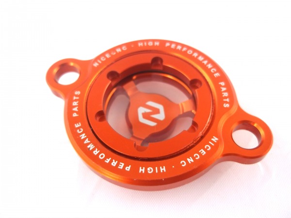 Schauglas Ölfilterdeckel Orange passend für KTM 250-500 EXC-F SXF XC-F