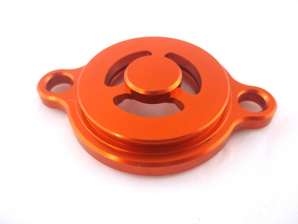 Schauglas Ölfilterdeckel Orange passend für KTM 250-500 EXC-F SXF XC-F