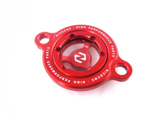 Schauglas Ölfilterdeckel rot passend für KTM EXC-F SXF 250 350 450 500