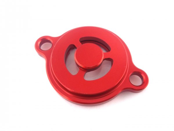Schauglas Ölfilterdeckel rot passend für KTM EXC-F SXF 250 350 450 500