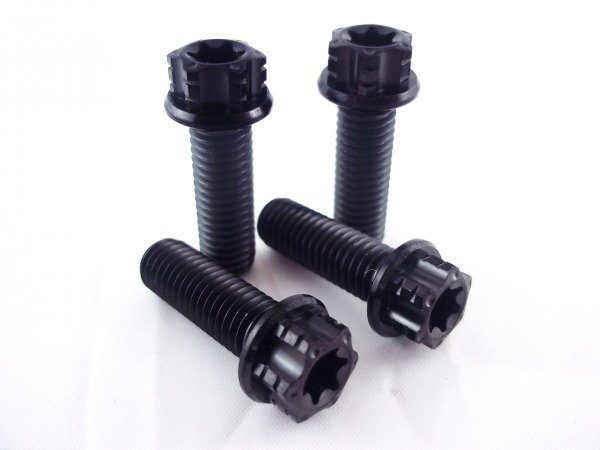 Gabelfuß Titanschrauben 4x M8x25 schwarz passend für KTM EXC SX SMR Husaberg Husqvarna FE TE FS FC FX GasGas