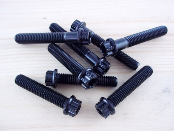 Gabelbrücke Titanschrauben Schwarz passend für KTM EXC EXCF SX SXF Husqvarna FE TE FC FS