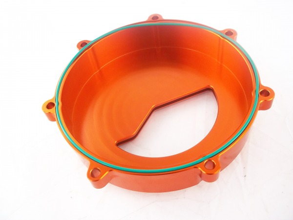 Kupplungsdeckel orange mit Sichtfenster passend für KTM 950 990 2002-14 Adventure LC8 Supermoto Super Duke