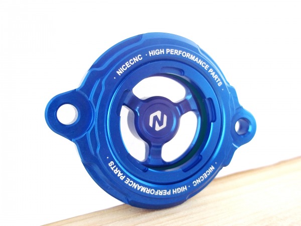 Ölfilterdeckel mit Schauglas blau passend für Husqvarna 701 Supermoto Enduro Vitpilen Norden 901