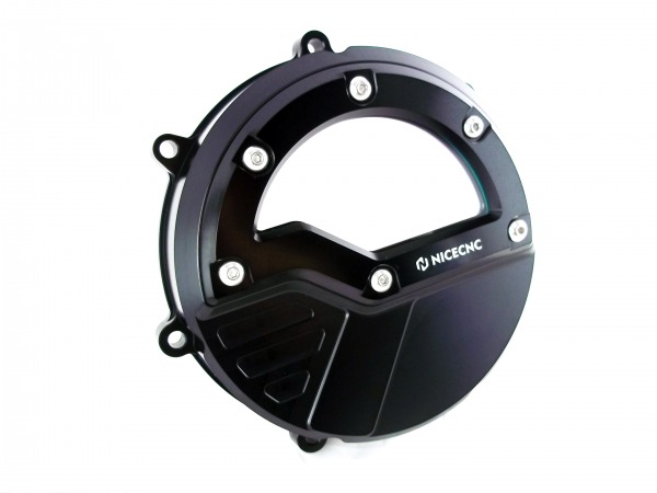 Kupplungsdeckel schwarz mit Sichtfenster passend für KTM 950 990 2002-14 Adventure LC8 Supermoto Super Duke