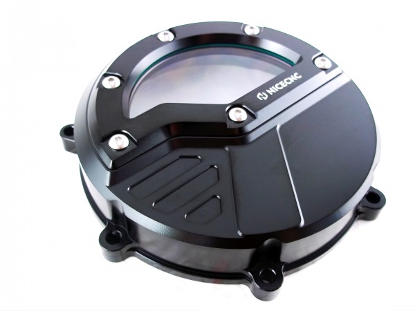 Kupplungsdeckel schwarz mit Sichtfenster passend für KTM 950 990 2002-14 Adventure LC8 Supermoto Super Duke