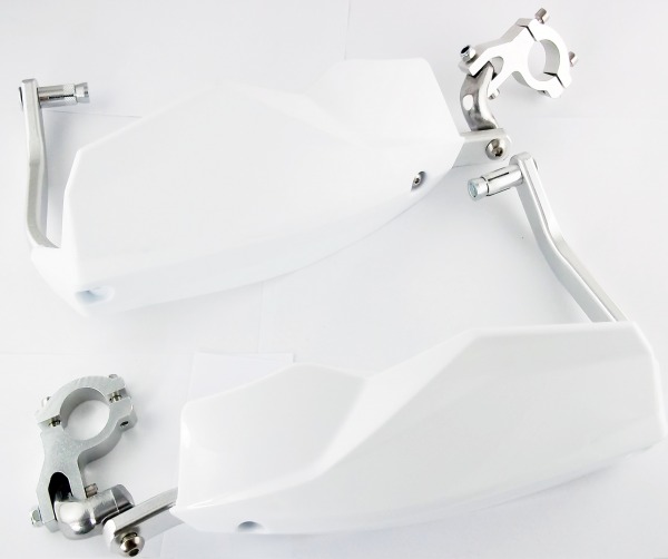 Handguards Handschützer Schwarz, Weiß, Carbon Optik passend für KTM 690 SMC SMCR Enduro R