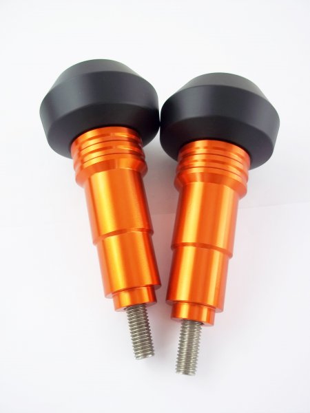 Rahmen Sturzpad Set Orange-Schwarz passend für KTM 690 SMC R Enduro R 2008-24