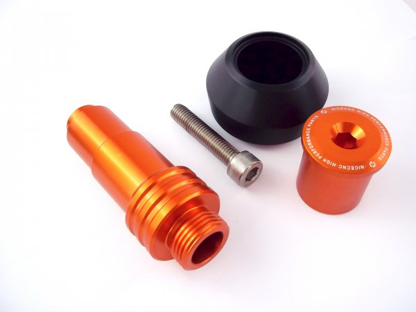 Rahmen Sturzpad Set Orange-Schwarz passend für KTM 690 SMC R Enduro R 2008-24