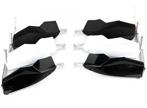 Handguards Handschützer Schwarz, Weiß, Carbon Optik passend für Husqvarna 701 Supermoto Enduro