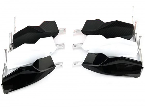 Handguards Handschützer Schwarz, Weiß, Carbon Optik passend für KTM EXC SMR SX Supermoto