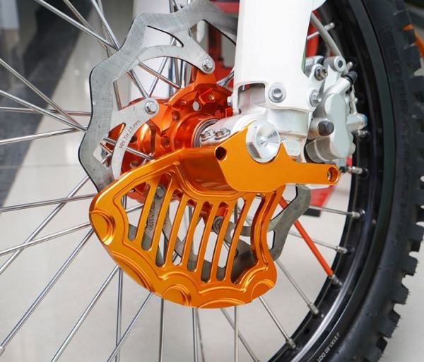 Schutz Bremsscheibe vorne Orange passend für KTM EXC SX SXF 2015-25
