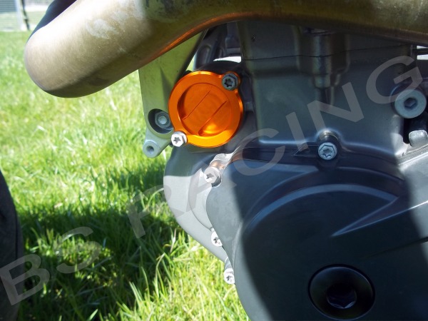 Ölfilterdeckel links Orange passend für KTM 690 SMC R Enduro R Duke