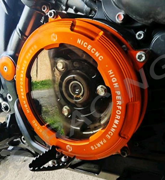 Kupplungsdeckel orange mit Sichtfenster passend für KTM 1290 SuperDuke R GT Adventure
