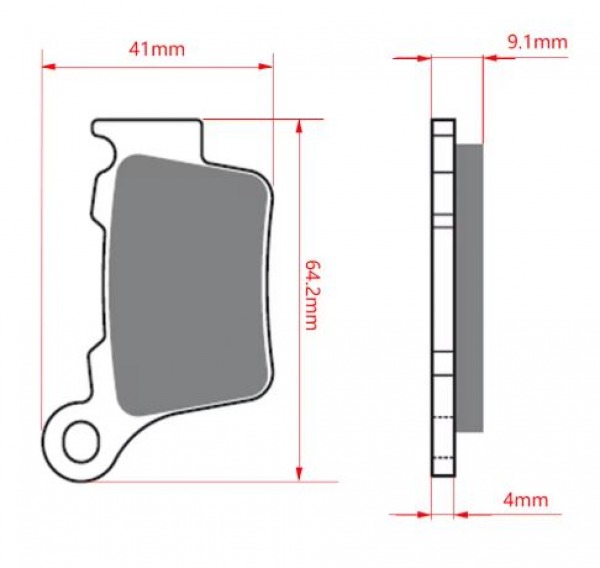 Bremsbeläge hinten passend für KTM EXC EXCF SX SXF XC XCF
