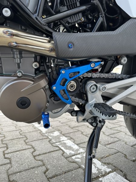 Fußbremshebelauftritt + Schalthebel Spitze blau passend für Husqvarna 701