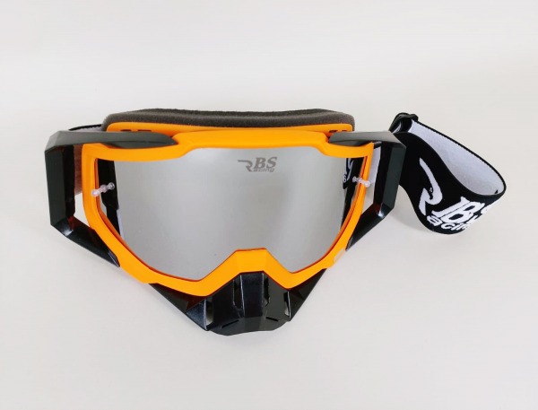 Downhill MTB Enduro Mountainbike Brille Skibrille Snowboardbrille Goggle DH-V5 Shift Edition | Orange Grey Mirror