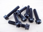 Gabelbrücke Titanschrauben schwarz M8x40 passend für KTM 690 SMC R Enduro Husqvarna 701 GasGas 700 SM ES